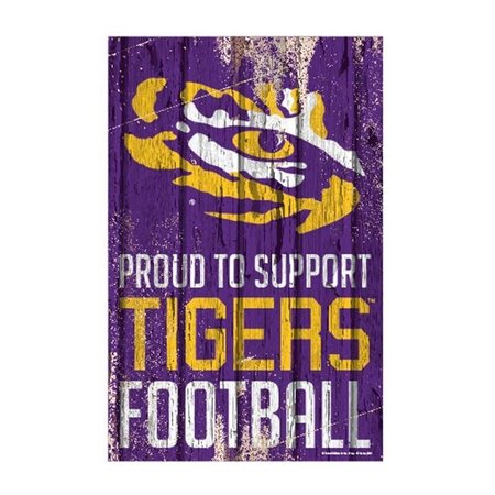WINCRAFT LSU Tigers Sign 11x17 Wood Proud to Support Design, 3208579658 3208579658